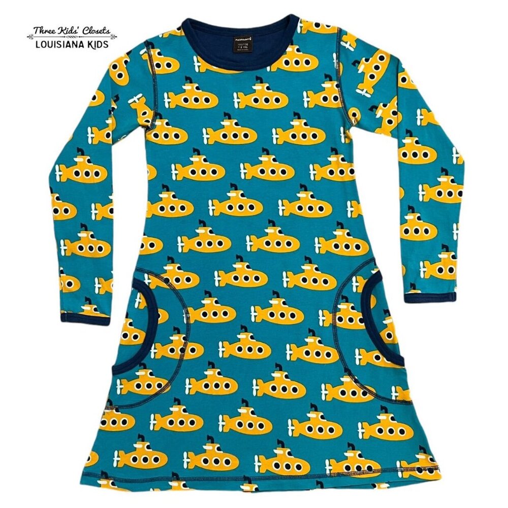 Maxomorra 7-8Y Organic Submarine Dress